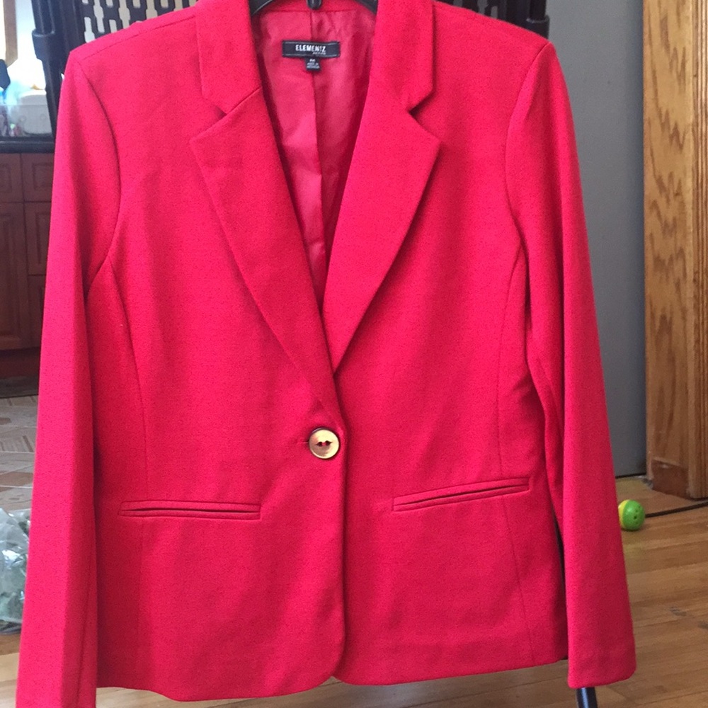 A brand new PM red blazer.
